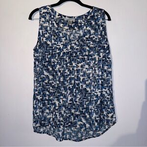 Dalia Collection women’s size medium tank blue white black